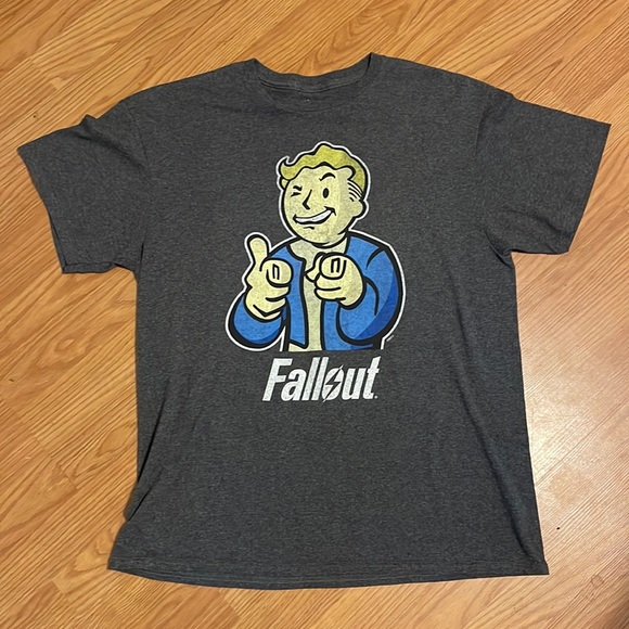 Fallout Vault Boy Video Game Shirt Mens Sz L - Picture 1 of 3